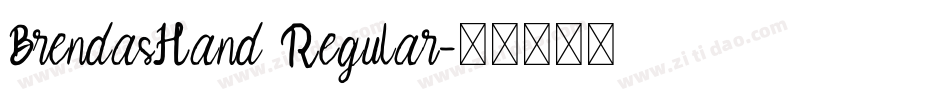 BrendasHand Regular字体转换